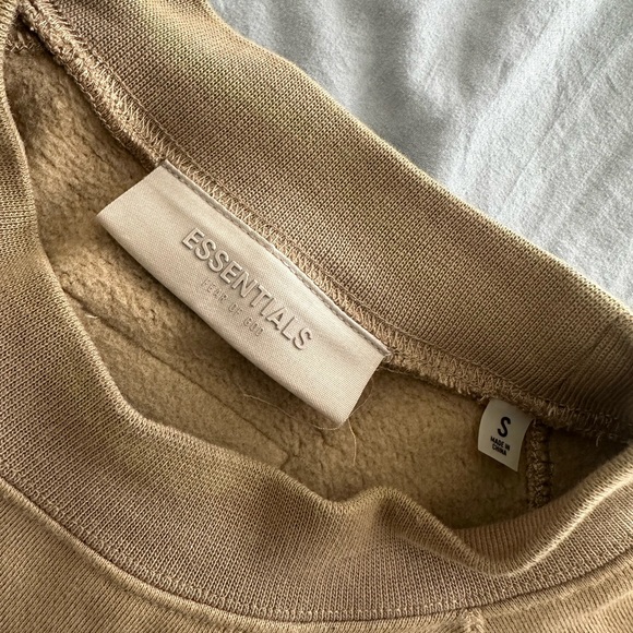 Essentials Crewneck Sweater in Tan - Picture 4 of 5